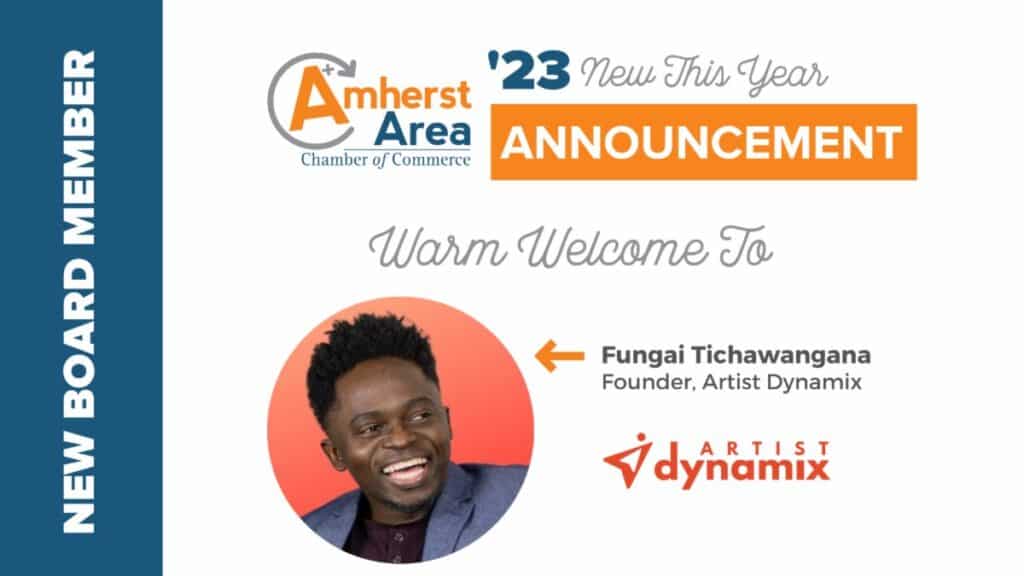 New Board Appointment, Amherst Area Chamber of Commerce Board of Directors - Fungai Tichawangana