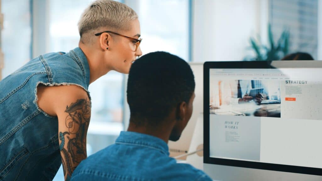 AdX Team building a client website